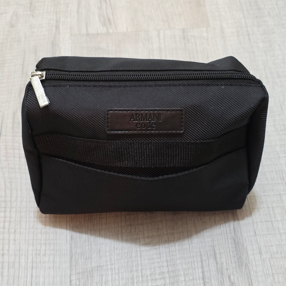 Giorgio Armani Code Black Toiletry Bag Makeup Pouch Travel Case Fragrances